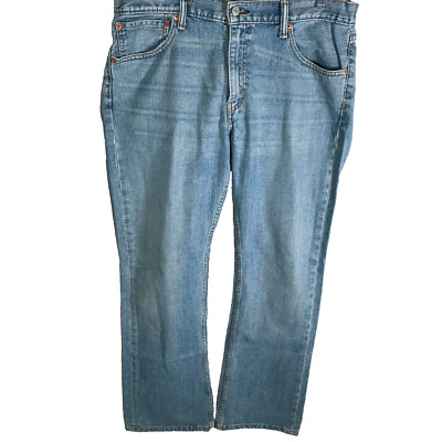 Levis 527 Jeans 38x32 Blue Denim 100% Cotton Bootcut Slim Fit Medium Wash