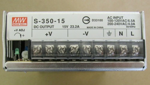 FUENTE DE ALIMENTACIÓN DE CONMUTACIÓN DE POZO MEDIO MW S-350-15, 100-120VAC/6.5A 200-240VAC/4.0A - Imagen 2 de 5
