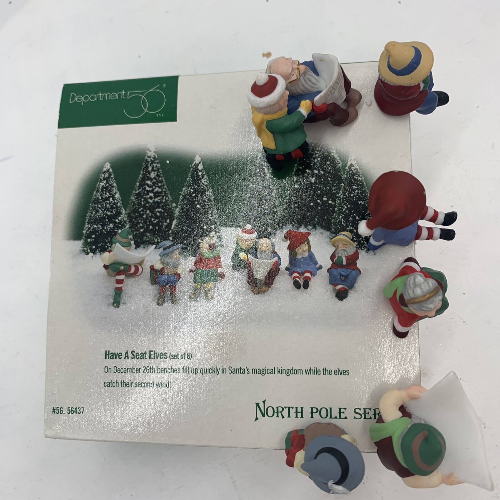 Department 56 Have A Seat Elves (6) Heritage North Pole Series Boxed 56437 - Picture 6 of 7