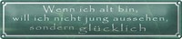 Blechschild Spruch 46X10Cm Wenn Ich Alt Bin Will Nicht Jung Dekoration
