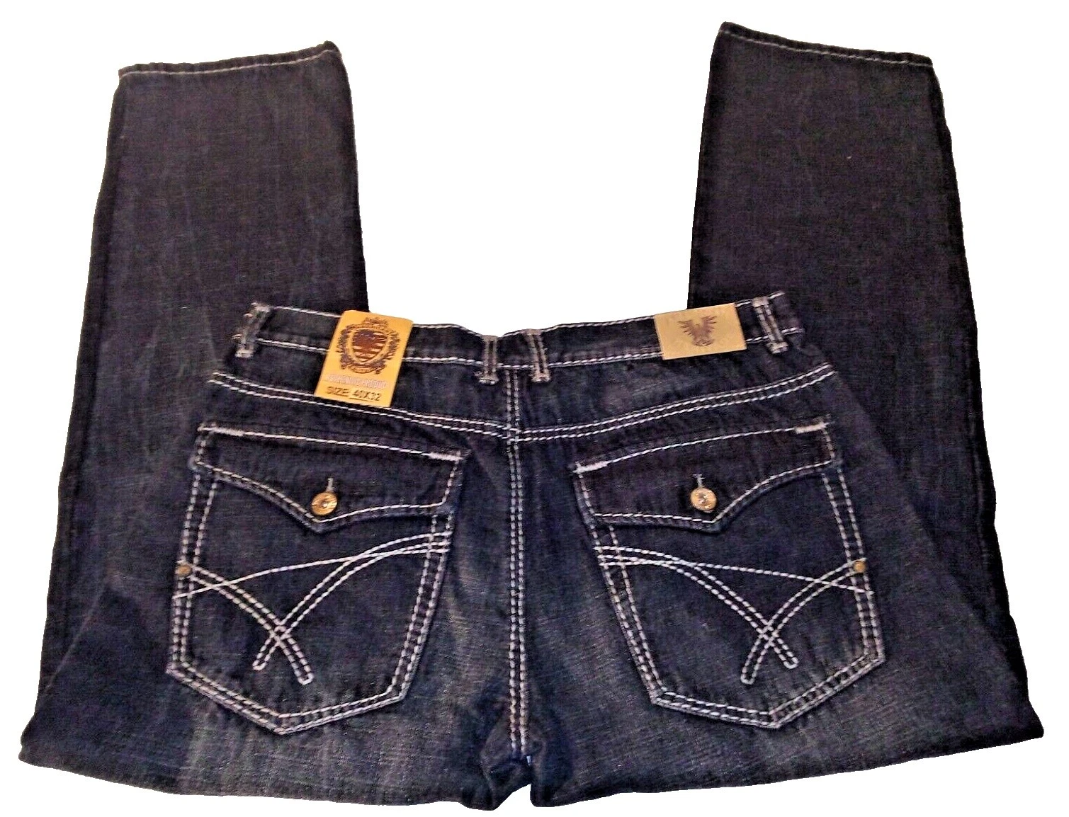 Algodão Hip Hop Black Jeans para Homens