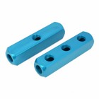 2 Pcs Pneumatic Cylinder 3 Way 6 Ports Aluminum Air Manifold Block Splitter #