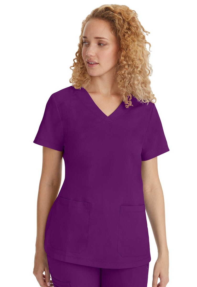 Healing Hands Scrubs Purple Label Jill Top 2320 EGGPL Eggplant