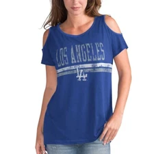 Los Angeles Dodgers Women's Cold Shoulder Scoopneck Tee - New With Tags!