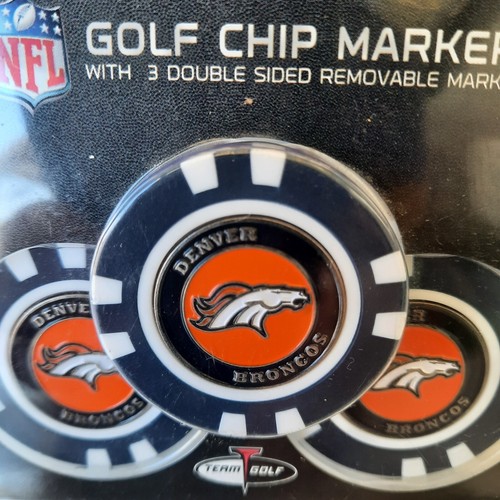 Denver Broncos NFL 3 Pack Team Golf Chip Markers Officially Licensed B5 - Picture 3 of 3