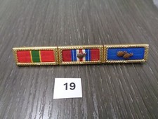 US ARMY 3 UNIT DEVICE Ribbon Bar - Service -made in USA- used BAR # 19