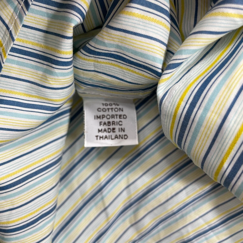 Santorelli 15 1/2 Regular Men's Dress Shirt Long Sleeve Button Up 100% Cotton - Image 4 of 4