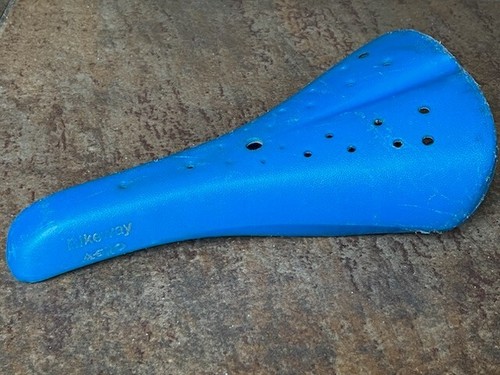 1980s Blue BIKEWAY AERO SEAT VISCOUNT #2166 Old School BMX Hutch GT Haro Saddle - Picture 5 of 10