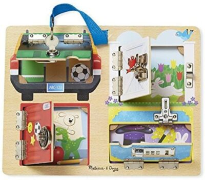 Melissa & Doug Schloss und Riegel Brett Holzspielzeug Spielset