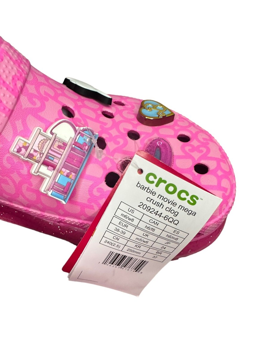 CROCS x BARBIE MOVIE MEGA CRUSH CLOG MENS SIZE 6 / WOMENS