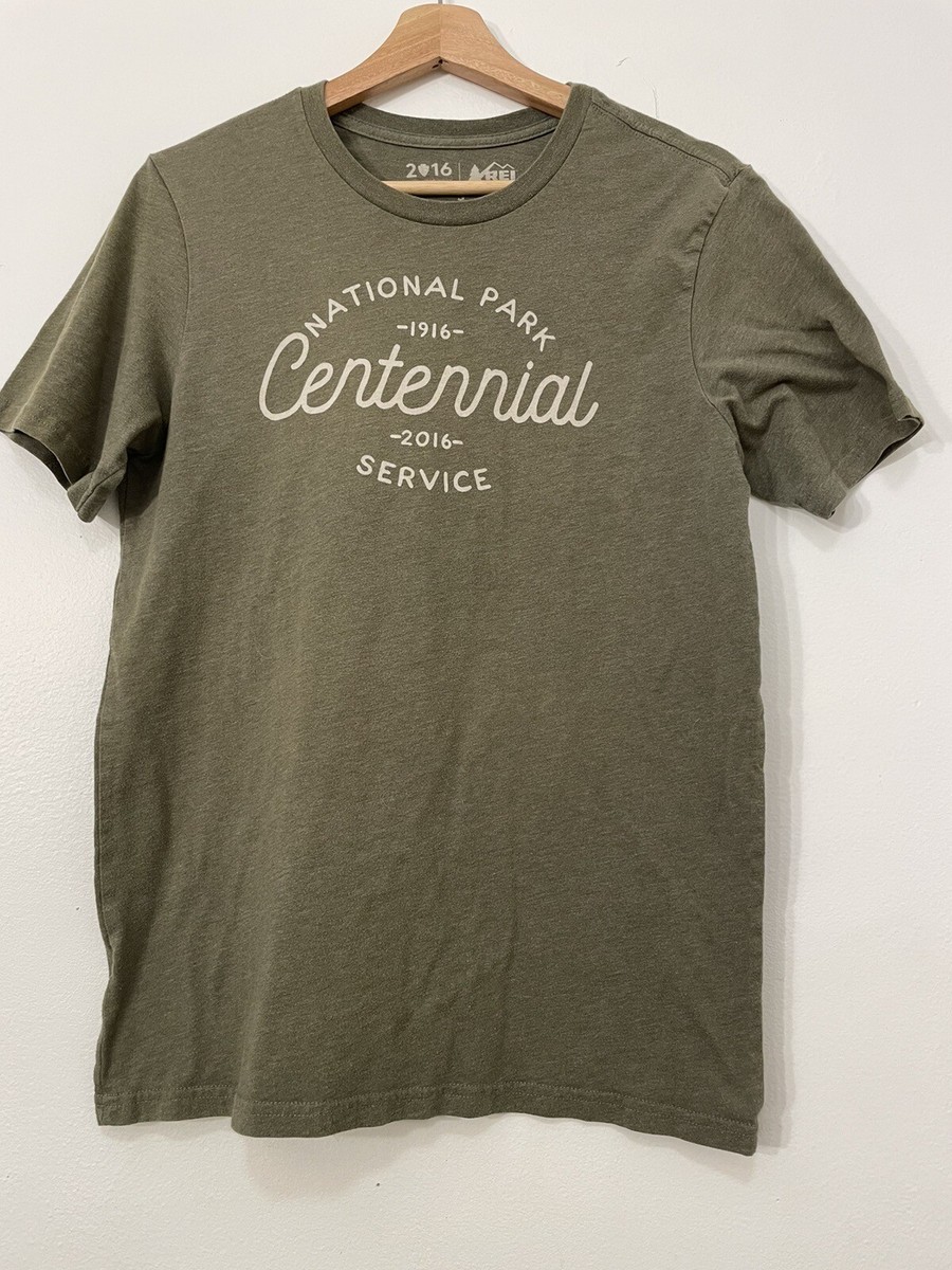 REI Co-op T-Shirt Mens Small Green National Park Service Centennial Short  Sleeve | eBay