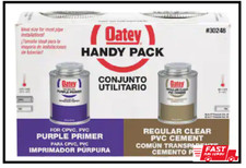 8 oz. Purple CPVC and PVC Primer and Regular Clear PVC Cement Combo Pack