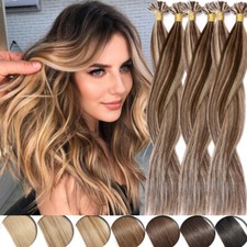 U Tip Hair Extensions Keratin Fusion Pre Bonded Nail Tip/Remy Russian Human Hair