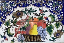 18" x 12" Ceramic Tile Mural Backsplash Kitchen Wall Mosaic Deco Hand Painted