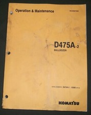 Komatsu D475A-2 Tracteur Dozer Opération Maintenance Manuel Livre S/N 10365-UP