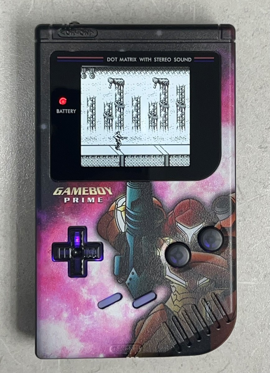 Modded Custom Game Boy Original DMG - IPS Display, Metroid