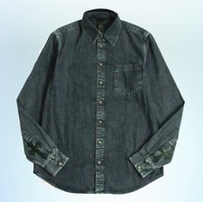 Chrome Hearts Button Down Black Denim Shirt S...