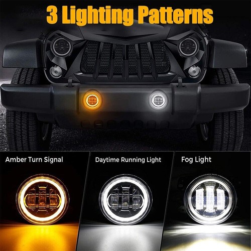 Faro LED Halo 7"" PULGADAS DRL y kit combinado de luces antiniebla de 4"" para Hummer H2 H3T 06-10 - Imagen 6 de 12