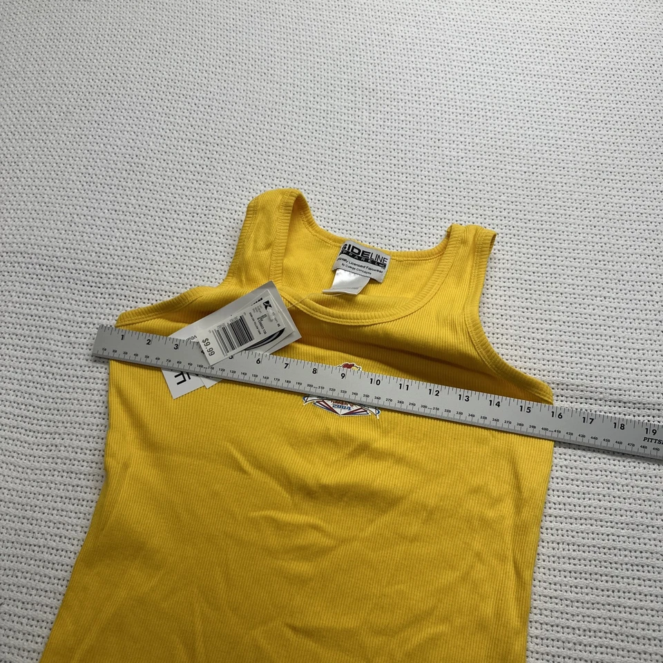 Camiseta sin mangas Daytona 500 2004 vintage acanalada talla grande amarilla nueva con etiquetas Foto 4 de 4