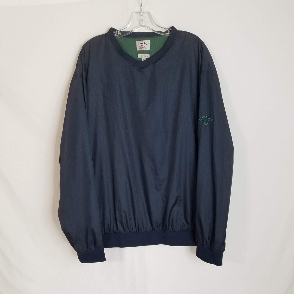 Callaway Golf Mens Blue HX Ripstop L/S Pullover Nylon