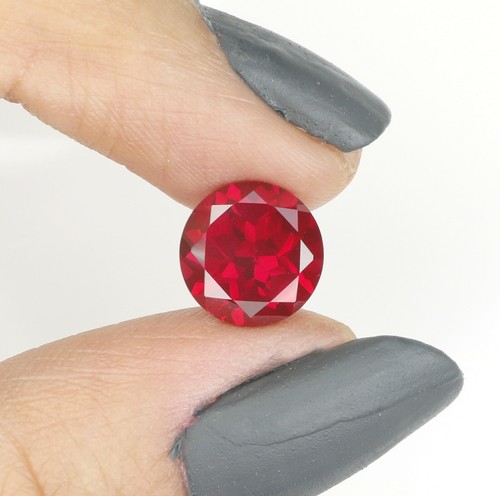 3.63 Ct Ruby Gemstone, Red Ruby, Round Ruby, July Birthstone, Ruby Faceted GN113 - Picture 3 of 8