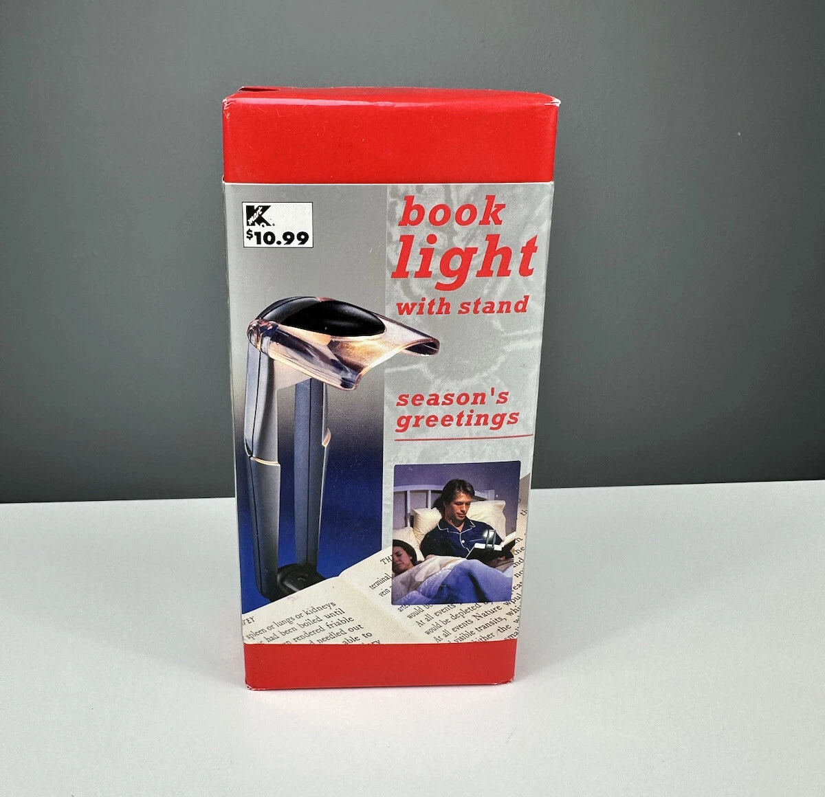 VTG RARE Kmart Book Light w Stand Seasons greetings Christmas NIP CLIP GIFT