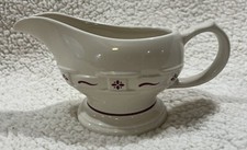 Longaberger Woven Traditions Red Gravy Boat Made In USA