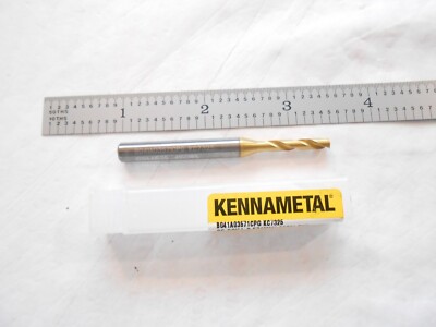 NEW KENNAMETAL 3XD 9/64'' CUT DIA. X 20MM FL X 62MM OAL H.P. SOLID CARBIDE DRILL