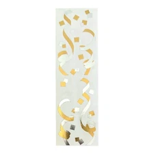 Mrs. Grossman's Stickers 1 Strip Ribbons Confetti Shiny Silver Gold 1987 Retired