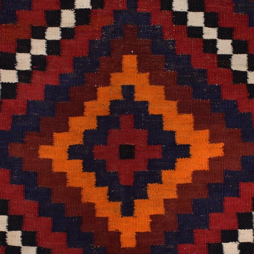Modern Afghan Maimana Kilim Wool Rug By Pashtun Women Artisans 10.9 x 6.4 Ft - Picture 5 of 8