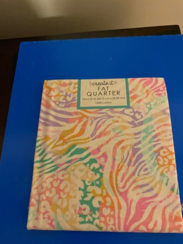 BRAND NEW CREATE IT 100% COTTON SKIN PRINT PRECUT SEWING AND CRAFT FABRIC 18X21 - Foto 3 di 7
