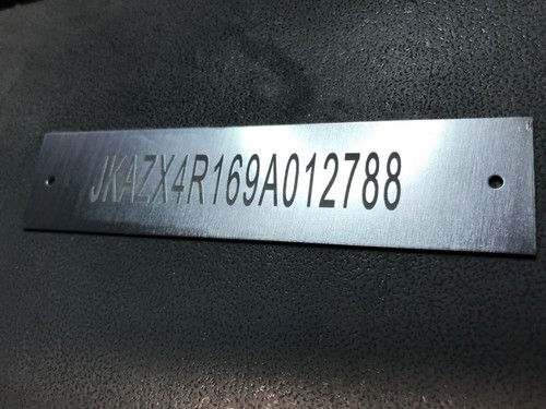 "Targa # seriale incisa personalizzata auto hot rod rimorchio camion moto 4""X1""" - Foto 3 di 12