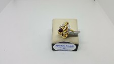 ANELLO DONNA VINTAGE ORO 18KT CON RUBINO E DIAMANTI (3037) FONDO DI MAGAZZINO