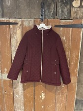 Laundry By Shelli Segal Jacket Coat Burgundy Women's Size Xl Full Zip Pockets