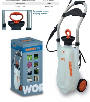 Pump Spraying Machines WORTEX T16-M Weed Killer Weeding Trolley 541oz + Spear