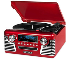 Tocadiscos Retro Bluetooth Vinilo 3 Velocidades De CD Radio Centro Multimedia