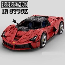 Ferrari La Ferrari Moc Costruire 3875 Pezzi Technic Scala 1:8 Mattoncini Rossa