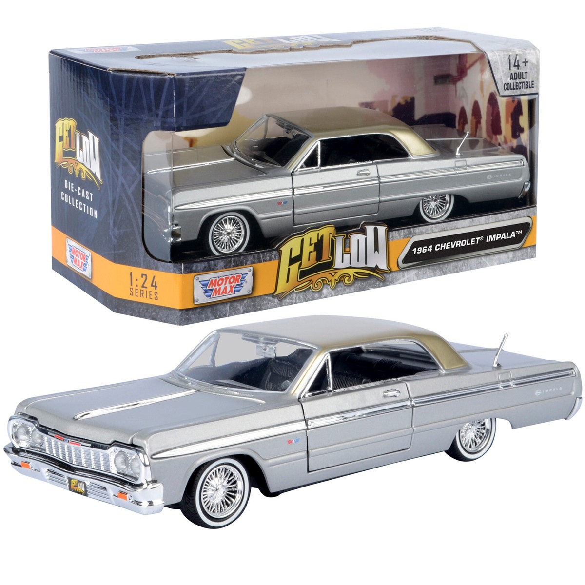 1/24 MotorMax GET LOW 1964 Chevrolet Impala SS Low Rider
