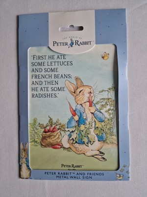Peter Rabbit von Beatrix Potter lizenziertes Stahlschild 20 cm x 15 cm M6304
