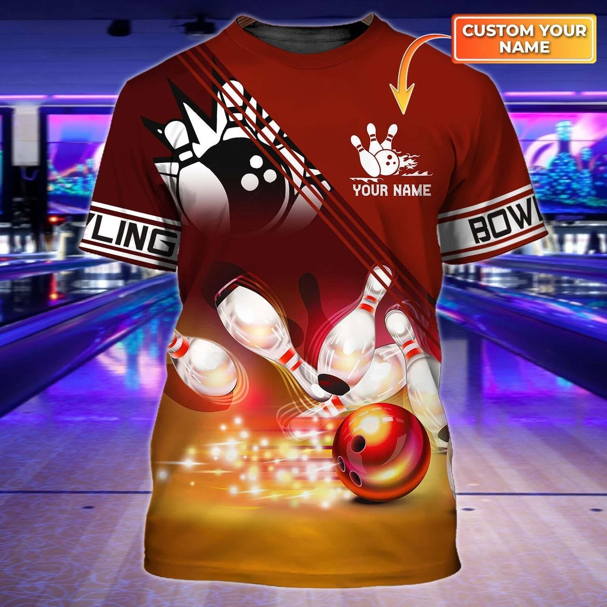 Customized Love Bowling Tshirt, Colorful Bowling Shirts For Men And Women,  Bowli