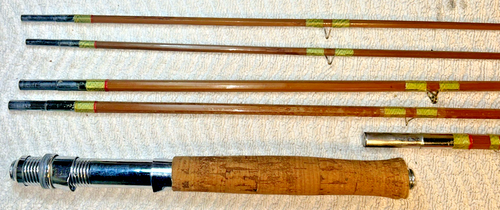 Split Cane Combination Fly / Spinning Rod WHITE BEAR 6 Pieces 5’ 4” or 8’ in Box - Picture 4 of 19