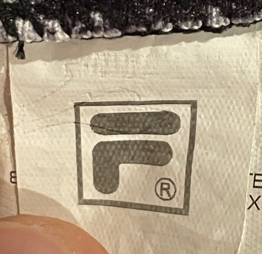 Leggings Fila neri cropped motivo nero bianco donna med (senza etichette) cucitura interna=22"