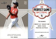 TEO BANKS 2020 LEAF PERFECT GAME NATIONAL SHOWCASE ROOKIE CARD #188