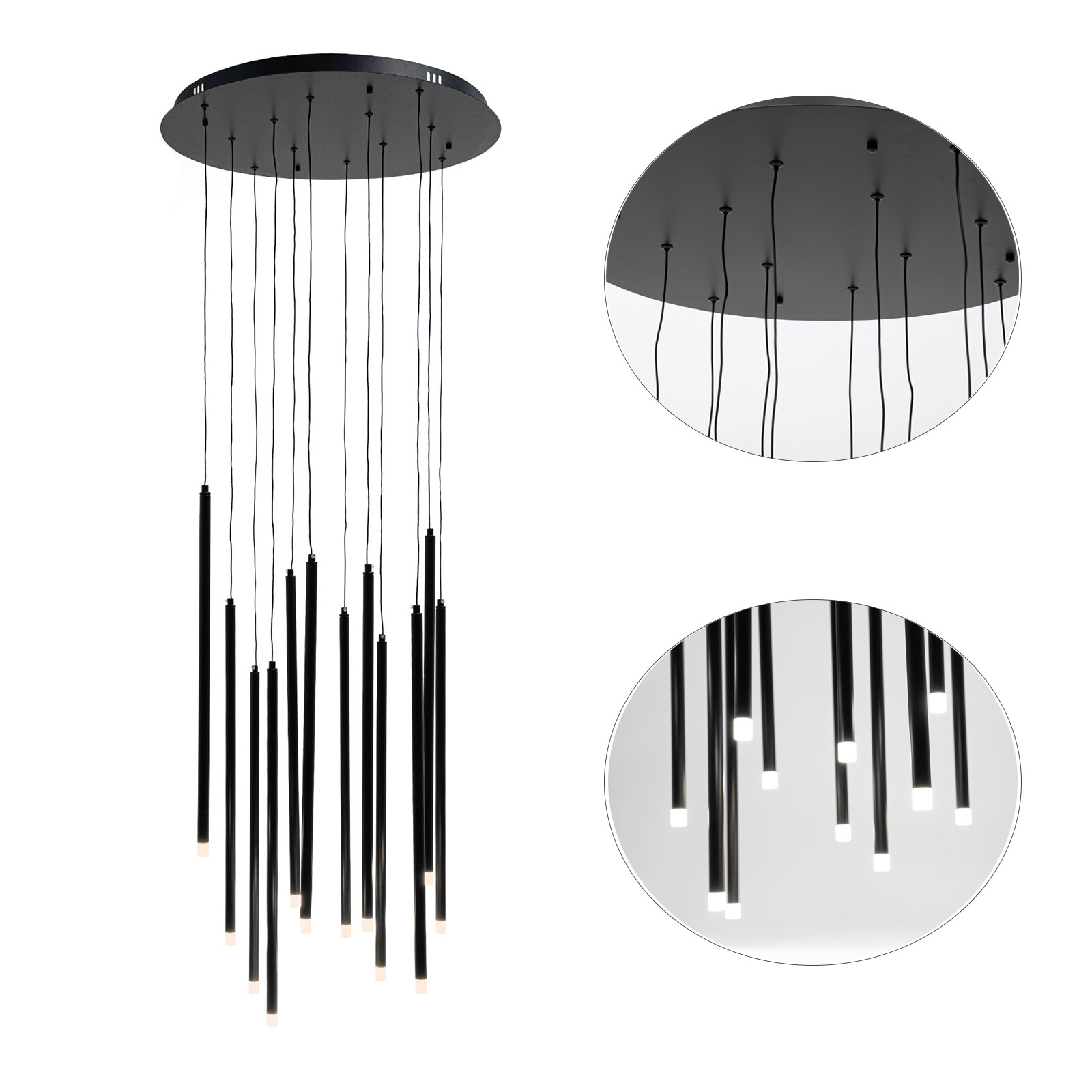 12-Light Adjustable  Chandelier Drop pendant lamp Living Room stairway Ceiling