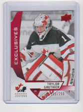 2019 2019-20 UD CANADA JUNIORS TAYLOR GAUTHIER RED EXCLUSIVES 105/250 20