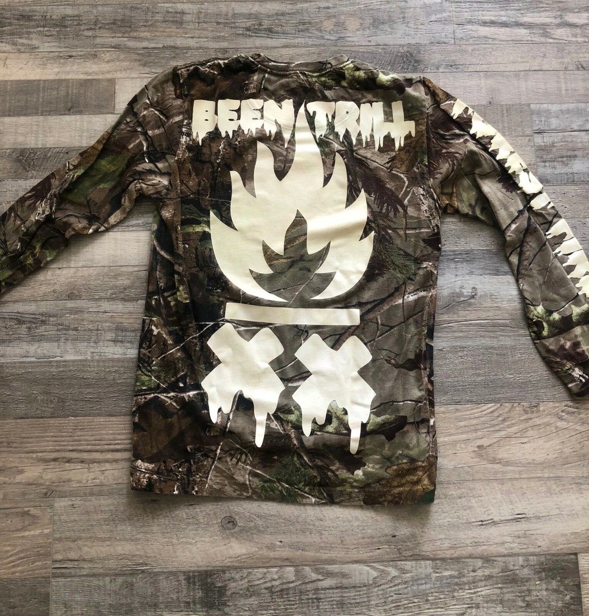 BEEN TRILL×TRAVIS SCOTT ‘LA FLAME’ ロンT Been Trill X Travis Scott Collab Long Sleeve Shirt (Size S