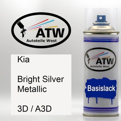 Kia, Bright Silver Metallic, 3D / A3D, 400ml Sprühdose