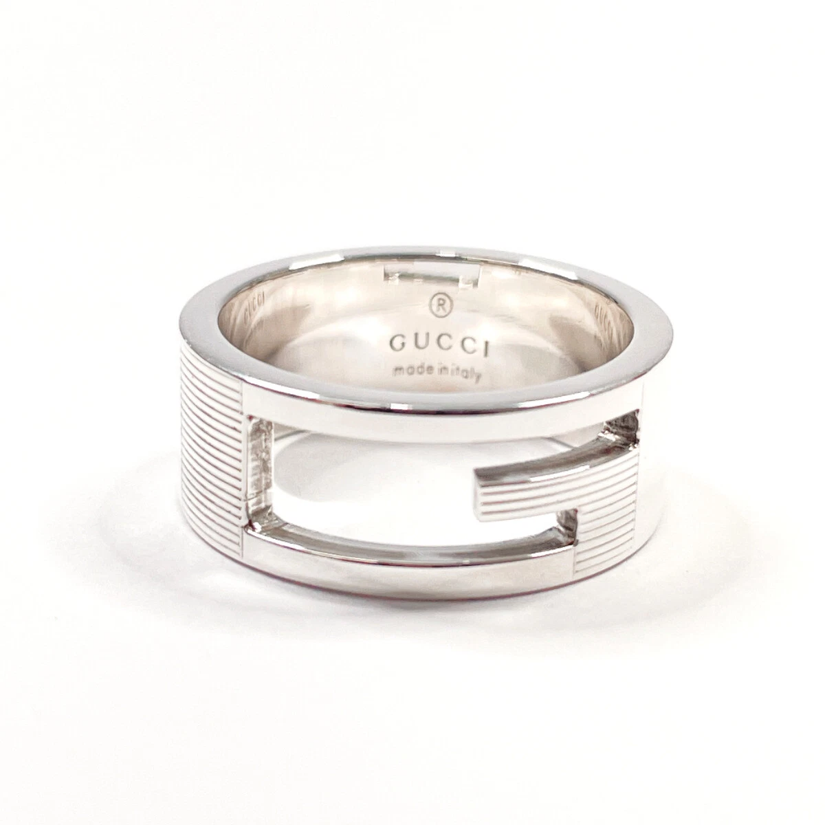 Bague GUCCI marque découpe G argent 925 US 6,5 (taille US) argent bijoux femme