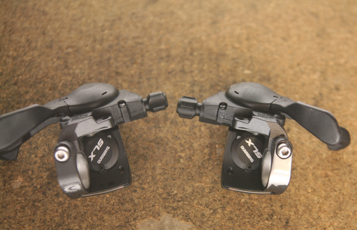 Oldschool Shimano Deore SLX / SL-M660 9 speed mountainbike shifters shifter set - Picture 6 of 7