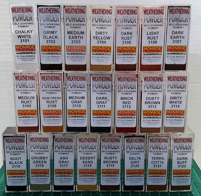 Monroe Models 'Weathering Powder' Item #3101-3122 YOUR CHOICE $5.99 EACH